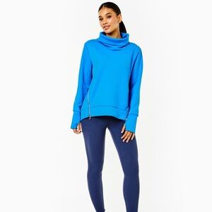 Addison Bay Everyday Beverly blue Cowl Neck Sweater Sz XS